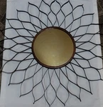 Vintage Safavieh Flower Mirror Metal Wall Decor. Fixed Price $75.00.