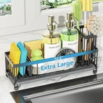 Cisily Extra Large Sink Caddy Organizer With Drying Stone, Black Sponge Holde.... Fixed Price $16.61.