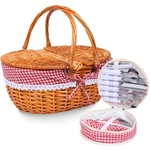 Wicker Picnic Basket With Handle, 15" Large Lid & Removabl.... Fixed Price $68.69.