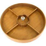 Divided Serving Tray Bamboo W/ Acrylic Glass Lid Appetizer Party Platter 12". Fixed Price $20.99.