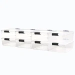 Homz 15.5 Qt Plastic Stackable Home Storage Container W/lid, Gray Latch (8 Pack). Fixed Price $88.99.