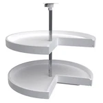 Rev-a-shelf 28'' Lazy Susan Pie-cut Polymer 2-SHELF, White, 6942-28-11-52. Fixed Price $125.99.