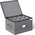 Wine Glass Storage Box With Dividers,hard Shell And Stackable Stemware. Fixed Price $58.99.