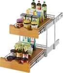 Tier Pull Out Cabinet Organizer (11" X 21" D) Slide Wood Shelf. Fixed Price $177.99.