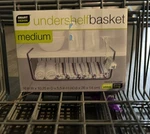 Smart Design Undershelf Basket -medium -gray- Snug Fit Arms Steel Metal -new. Fixed Price $36.99.