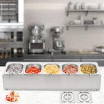 Spice Rack Shelf Stainless Organizer Stand Countertop Inclined Holder 5 Pans. Fixed Price $72.10.