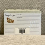 Longaberger Basket X Recipe Cards W/ Dividers #74896 New Sealed. Fixed Price $50.00.