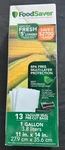 Foodsaver 13 1-GALLON Bags Pre-cut Vacuum Heat Seal Bpa Free Multi-layer. Fixed Price $9.90.