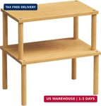 Vertorgan Cabinet Organizer Shelf(set Of 2),KITCHEN Counter Shelves,bamboo Stack. Fixed Price $33.71.