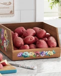 Pioneer Woman Acacia Wood Stackable Open-top Kitchen Storage Bin Organizer. Fixed Price $55.00.