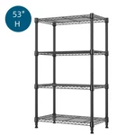 Mzg Heavy Duty 4 Tier Adjustable Metal Wire Shelves Storage Garage Rack 53". Fixed Price $39.99.