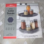 Spectrum Hex Storage System Two Tier Lazy Susan Organizer Rotates 9.25X8.75 New. Fixed Price $8.20.