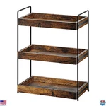 Chic 3-TIER Wooden Spice Rack Organizer Rustic Brown Vanity & Bathroom Shelf. Fixed Price $57.71.