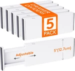 Pack 5" High Drawer Dividers 34-56CM/13.5-22" Adjustable Organizer For. Fixed Price $53.29.