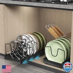 2PCS Black Lid Organizer, Pull-out Pots And Pans Under Cabinet. Fixed Price $59.42.