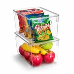 Sorbus Large Plastic Storage Bins With Lids For Kitchen Organization - Clear. Fixed Price $26.88.