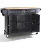 Crosley Furniture Wood Top Kitchen Cart In Black/natural. Fixed Price $443.99.