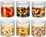 Zens 17OZ Glass Food Storage Jars Set Of 6, Clear 5-20OZ 6PACK,. Fixed Price $61.90.