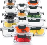 Komuee 30 Pieces Glass Food Storage Containers Set, Meal 15 Pcs, Gray. Fixed Price $71.22.