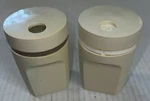 Vintage Tupperware Salt And Pepper Shakers #1471-1 & #1471-3. Fixed Price $16.00.