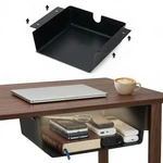 2 Pack Under Desk Hanging Shelf Drawer Organizer, Attachable Plastic Hidden S.... Fixed Price $28.90.