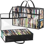 Lifewit Storage Bags, Clear Pvc 26.4"L X 5.9"W 15.4"H For Dvd, Black. Fixed Price $31.95.