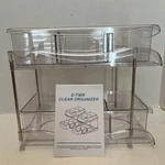 Mhha 2 Tier Clear Organizer Bathroom / Kitchen. Fixed Price $12.00.