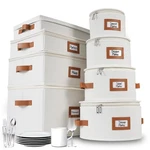 Homelux Theory Hard Shell China Storage Containers, 8PC Ivory Mug Plate Stor.... Fixed Price $195.08.