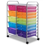 15 Drawer Practical Rolling Storage Cart Paper Organizer Tools Scrapbook Premium. Fixed Price $79.99.