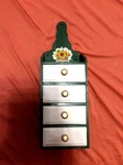 Apothecary Spice Cabinet 4 Drawer Wood Jewelry Storage Box Kitchen Wall Display. Fixed Price $39.99.