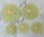 5 Charles Viancin Italy Lilly Pad Silicone Lid Covers Yellow 12 10 3X7. Fixed Price $35.00.
