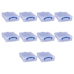 Really Useful Box 4L Storage Container With Lid Clip Lock Handles, (10 Pack). Fixed Price $106.99.