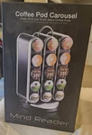Mind Reader Black Coffee Carousel Holds 30 K-cup Single Serve Pods. Fixed Price $34.99.
