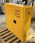 Condor 42X498 Hazardous Material Storage Cabinet Std 24 Gal 43" 12" 44" Yell. Fixed Price $695.00.