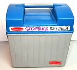Vtg Rubbermaid Sidekick 7 Quart Ice Chest W/ Blue Top - Lunch Box Cooler Retro. Fixed Price $12.57.