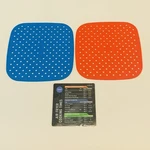 2 Pcs Lotteli Kitchen Air Fryer Reusable Silicone Liners 8.5 Square Blue & Red. Fixed Price $12.82.