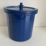 Vtg Tupperware Ice Bucket Cooler 3PC. Set Blue W/push Botton Lid 1683-4. Fixed Price $19.99.