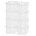 Iris Usa 8 Pack Plastic File Box W/ Lids, Letter/legal Storage Organizer, 35 Qt. Fixed Price $90.51.