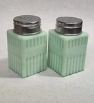 Jadeite Glass Collection Salt & Pepper Shaker Set Tablecraft New. Fixed Price $12.99.