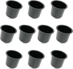 Yuanhe Aluminum Jumbo Cup Holder - 10 Pack Black Poker Table Insert F. Fixed Price $39.95.