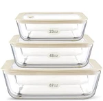 Urban Green Glass Food Container Set With Silicone Lid 3 Pack. Fixed Price $59.88.
