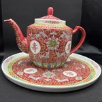 Get Vintage Set Of 2 Jingdezhen Longevity Tea Porcelain Chinese Art Painted. Fixed Price $252.00.
