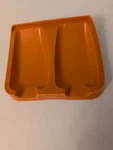 Vtg Tupperware #1226-3 Orange Double Spoon Rest Used!!. Fixed Price $8.00.