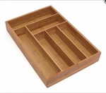Wood Bamboo Drawer Organizer Flatware Storage Utensils Knife Cutlery Office Desk. Fixed Price $30.00.