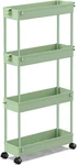 Spacekeeper Slim Rolling Storage Cart 4 Tier Bathroom Organizer Utility. Fixed Price $26.81.