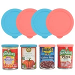4 3.0-INCH Silicone Can Lids Covers Fit Packs, Red&blue. Fixed Price $21.87.