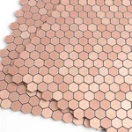 Rose Gold Peel And Stick Hexagon Mosaic Tiles For Kitchen Backsplash (10 Sheets). Fixed Price $70.99.