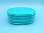 4 Piece Set Tupperware Fridge Stackables Deli Keepers Meat Cheese Oval Container. Fixed Price $34.99.