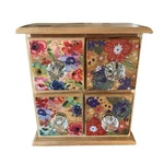The Pioneer Woman Spice Box 4 Drawer Dazzling Dahlias Floral Acrylic Knobs Rare. Fixed Price $59.95.