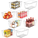 8 Pack Large Clear Plastic Storage Bins, Refrigerator Cabinet Organizers With.... Fixed Price $57.69.